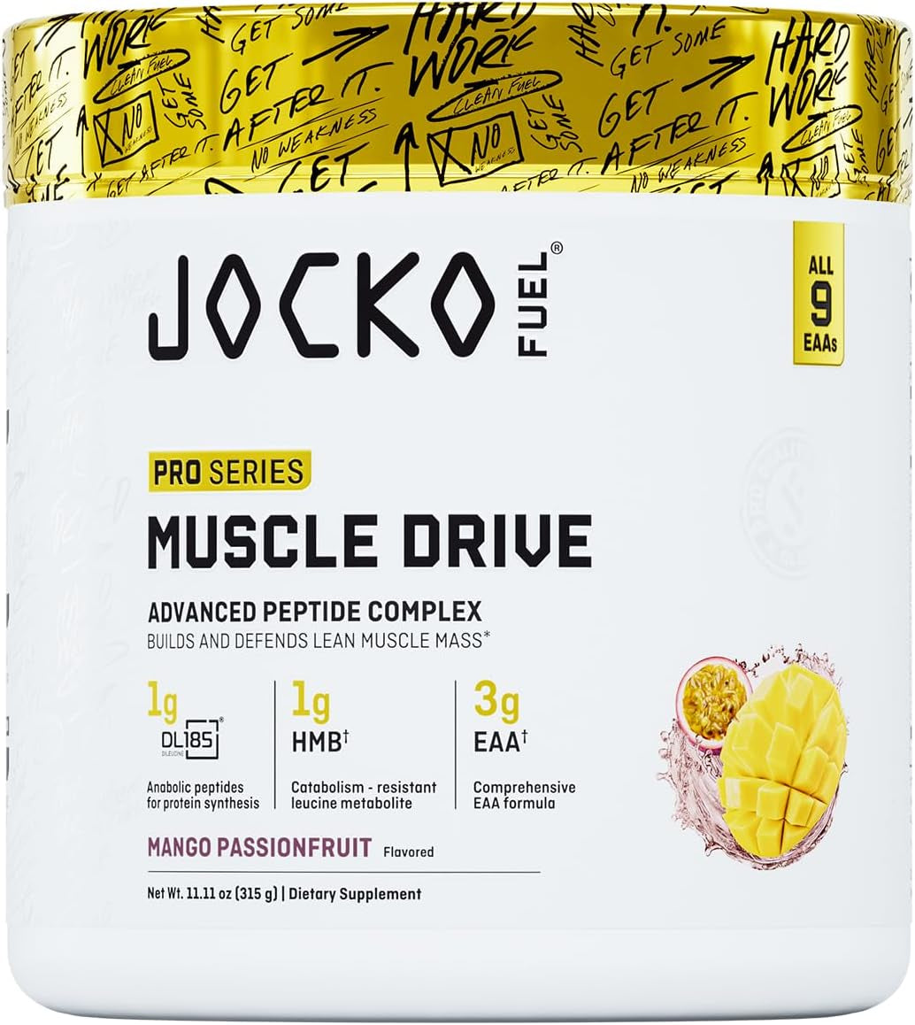 Muscle Drive Pro Series, Mango Passionfruit, HMB, Di-Leucine, Eaas, Protects Lean Muscle Mass & Breakdown, Aids Recovery, Natural Appetite Suppressant, No Bloat, Zero Sugar, 30 Servings
