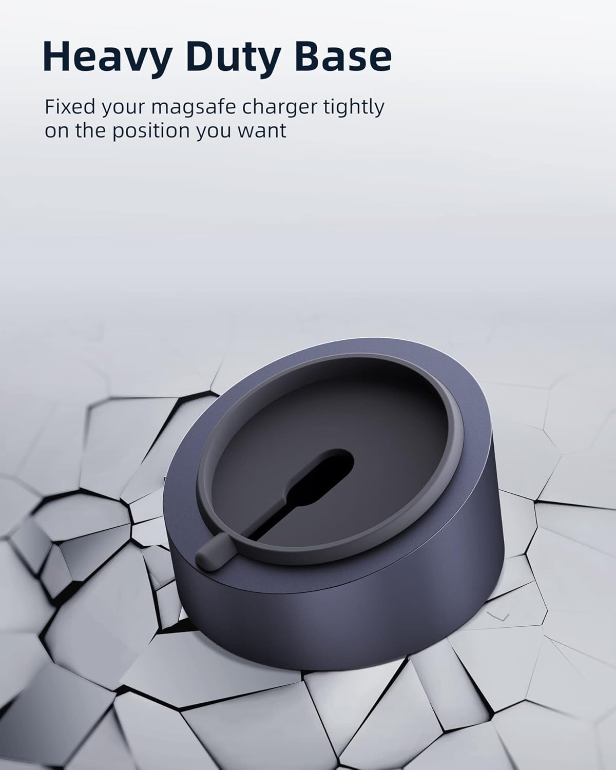 Premium Mag-Safe Charger Stand - Heavy-Duty Metal Holder for iPhone 17/16/15/14/13/12 - Perfect for Desk & Travel - Grey