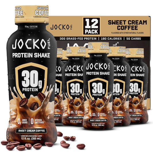 Mölk 30G Grass Fed Protein Shakes - No Added Sugar Protein Drinks KETO Friendly - Ready to Drink 12 FL Oz (Pack of 12) Sweet Cream Coffee