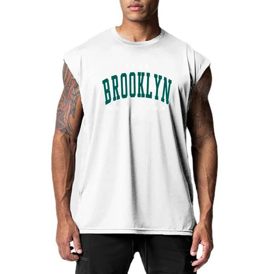 Gym Fitness Running Sport Tank Tops Summer Mesh Breathable T-shirts Mens