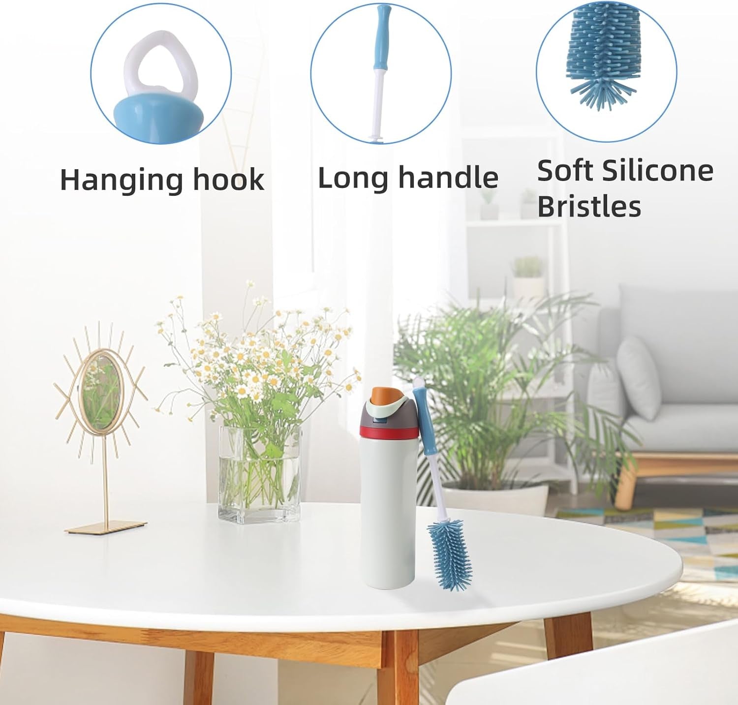 3 Pack Water Bottle Cleaner Kit for Owala 24Oz/32Oz/40Oz,Owala Brush and Straw Cleaner, Straw Cleaner Compatible with Owala Water Bottle,Owala Accessories