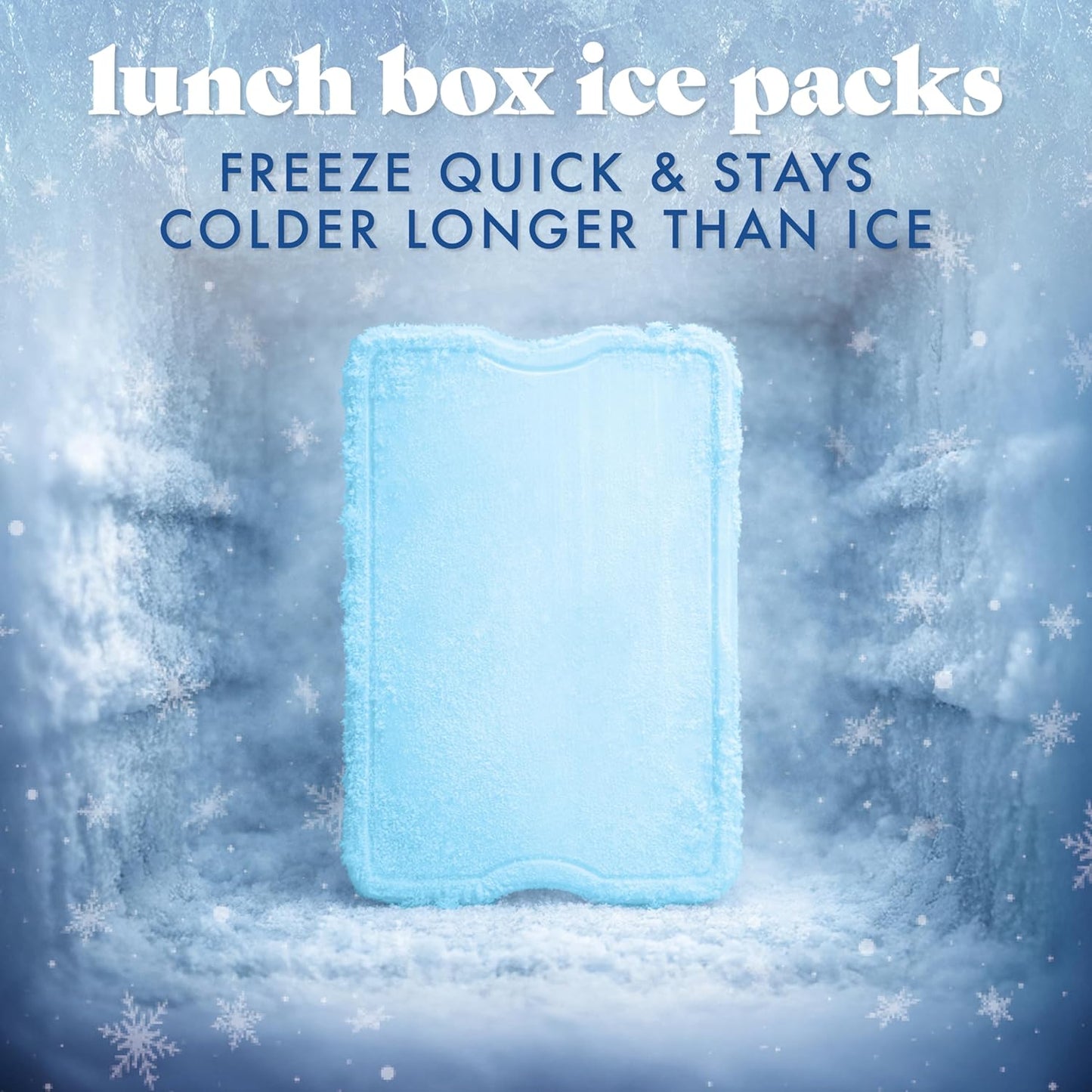 Cool Coolers by  4 Pack XL Slim Ice Packs, Quick Freeze Space Saving Reusable Ice Packs for Lunch Boxes or Coolers